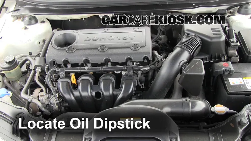 2010 Kia Forte EX 2.0L 4 Cyl. Sedan (4 Door) Oil Check Oil Level